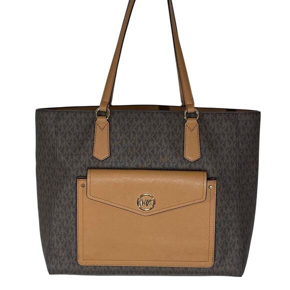 MICHAEL KORS Joey Monogram Snap Pocket Tote Bag